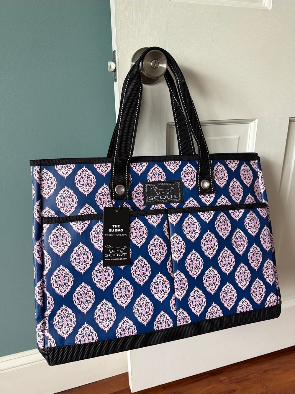 Scout Patterned Pocket Tote Bag, Brand New